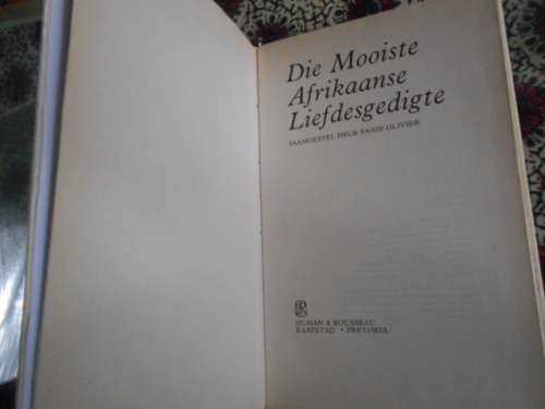 FANIE OLIVIER - DIE MOOISTE AFRIKAANSE LIEFDESGEDIGTE 1987 Human & Rousseau