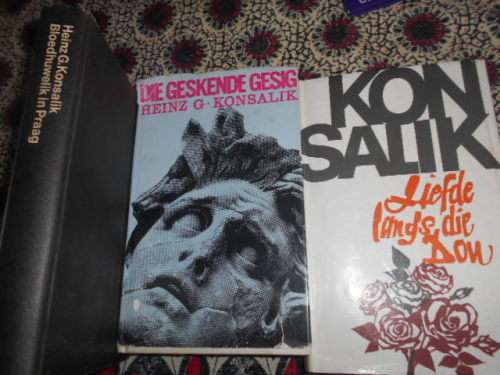 3 HEINZ KONSALIK boeke - DIE GESKENDE GESIG, BLOEDHUWELIK IN PRAAG, LIEFDE LANGS DIE DON