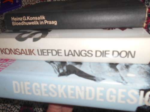 3 HEINZ KONSALIK boeke - DIE GESKENDE GESIG, BLOEDHUWELIK IN PRAAG, LIEFDE LANGS DIE DON