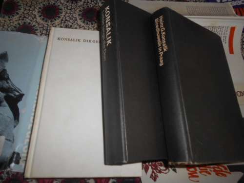 3 HEINZ KONSALIK boeke - DIE GESKENDE GESIG, BLOEDHUWELIK IN PRAAG, LIEFDE LANGS DIE DON