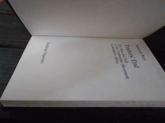 NATANIEL WEYL - Traitors` End -  Tafelberg uitgewers 1970 first ed. hardback