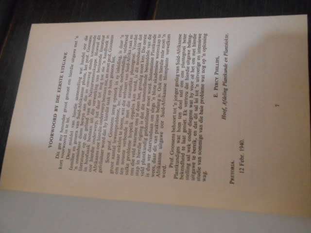 1953 - SUID-AFRIKAANSE BLOMPLANTE - AP GOOSSENS -  Sleutels tot families en genera