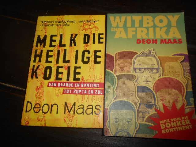 2 Deon Maas boeke -  Melk die heilige koeie &  Witboy Africa autographed