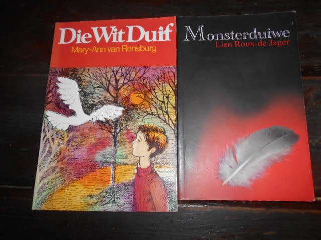 2 kinder storie sagtebande - Monsterduiwe L Roux-de jager  & Die Wit Duif M van Rensburg