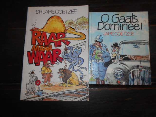 dr. JAPIE COETZEE  2 softback books - Raar maar Waar en O Gaats -Dominee
