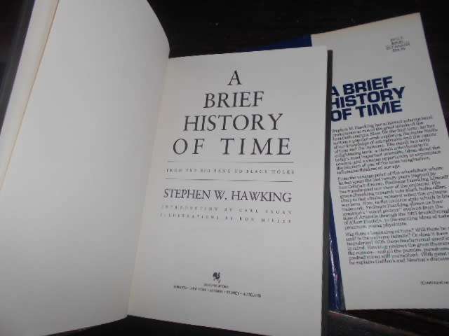 STEPHEN W. HAWKING - A BRIEF HISTORY OF TIME - Bantam books America  1988 1st ed.