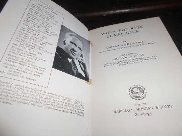 Oswald J. Smith - WHEN THE KING COMES BACK - MARSHALL MORGAN 1962