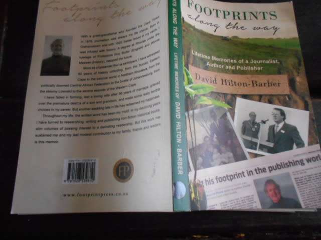 FOOTPRINTS ALONG THE WaY - David Hilton Barber softback 2020 1st ed 2022
