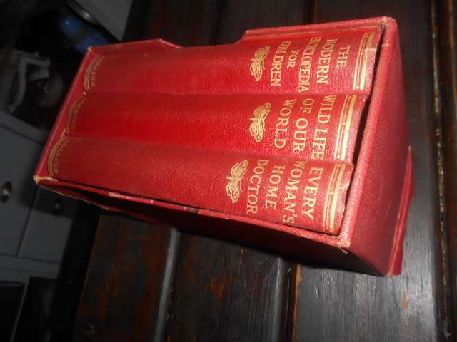 3 RARE 1934 BOOKS  IN BOX - MODERN ENCYCL FOR CHILD,  EVERYWOMANS HOMEDOCTOR,  WILDLIFE OF WORLD