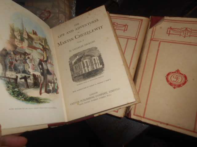 Charles Dickens 26 set of  rare books Caxton Company lovely illus by Cruickshank & leach