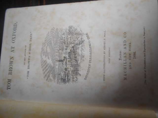 Tom Brown at Oxford - Macmillan & Co  antique 1886 illus hardback
