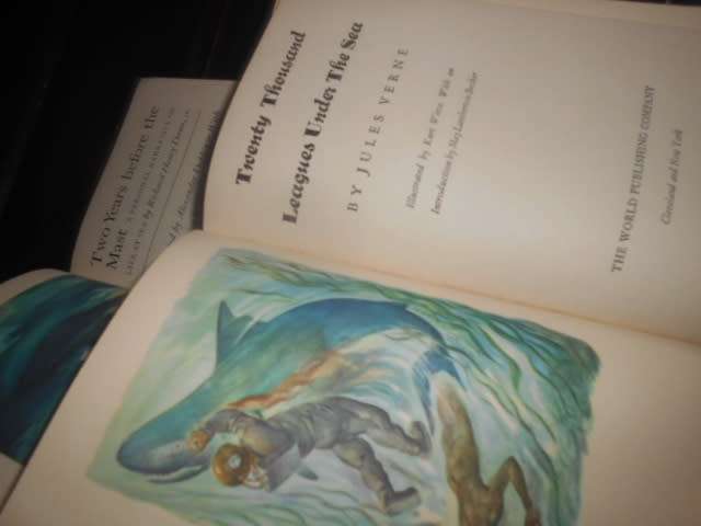 20 thousand leagues under sea both&  2 years before the mast -  2   1946  World pub co. books.