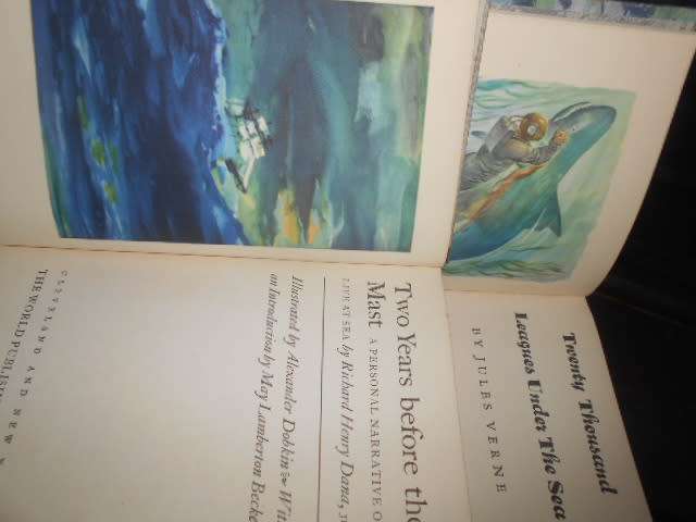 20 thousand leagues under sea both&  2 years before the mast -  2   1946  World pub co. books.