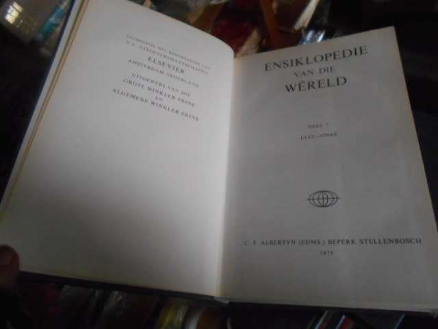 1971 ENSIKLOPEDIE WERELD - CF ALBERTYN volle stel van 10  & Indeks + Supplement