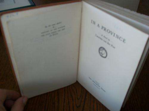 LAURENS VAN DER POST - IN A PROVINCE  1953 ED -  NOVEL ABOUT AFRICA