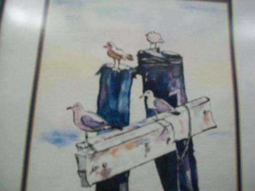 LOVELY BIRDS WATER COLOUR IN GLASS FRAME BY JO-ANN KLEYNHANS SIGNED BY ARTIST