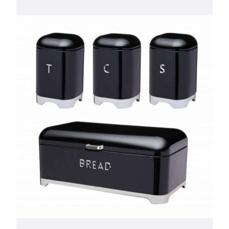 SMEG inspired Breadbin with Silver trimming