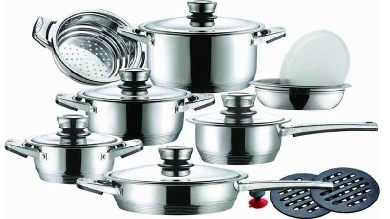 Leopard German design 18pc pot set ** No burn pots**