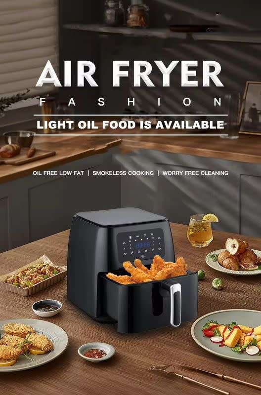 8L STYLISH LARGE AIRFRYER WITH FREE GIFT