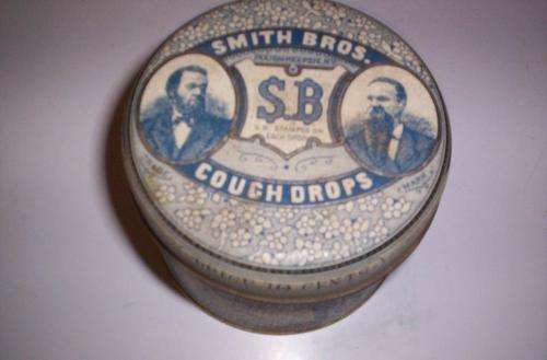 SMITH BROS COUGH DROPS TIN