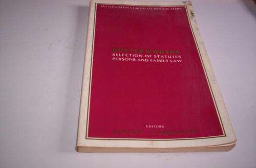 SELECTION OF STATUTES PERSONS AND FAMILY LAW. BUTTERWORTHS