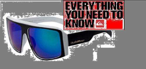 QUIKSILVER MENS BEACH SUNGLASSES WAYFARER (Small scratch on left lens)