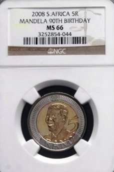 MANDELA 2008 90th BIRTHDAY 2008 NGC MS66!!!