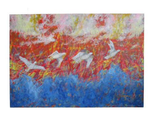 Exclusive Wall Art, Large scale A0, titled `Transient` - Acrylic On Canvas 84.1 x 118.8cm