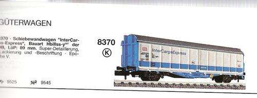 FLEISCHMANN N GAUGE 8370 INTERCITY EXPRESS SCHIEBEWANDWAGEN