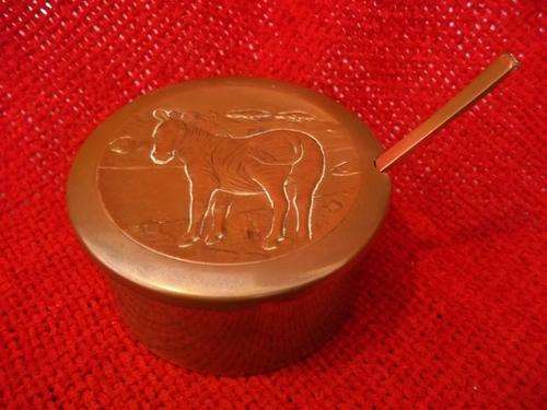 COPPER Sugar Bowl & Copper Spoon, FREE POSTAGE!!!