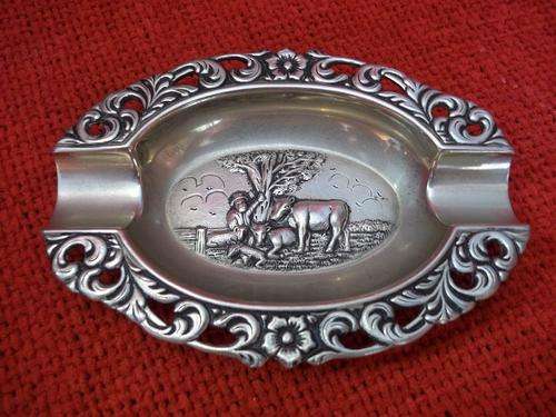 Antique Metal Ashtray, Art Nouveau Style, FREE POSTAGE!!!