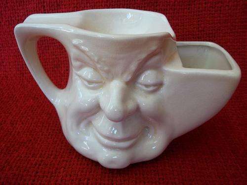 SANDLAND WARE, England, Character Jug/Tea Strainer with 2 Faces, FREE POSTAGE!!!