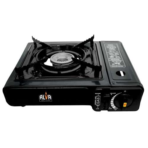 ALVA SINGLE BURNER CANISTER STOVE WITH CARRY CASE AND AUTO SAFETY FUNCTION
