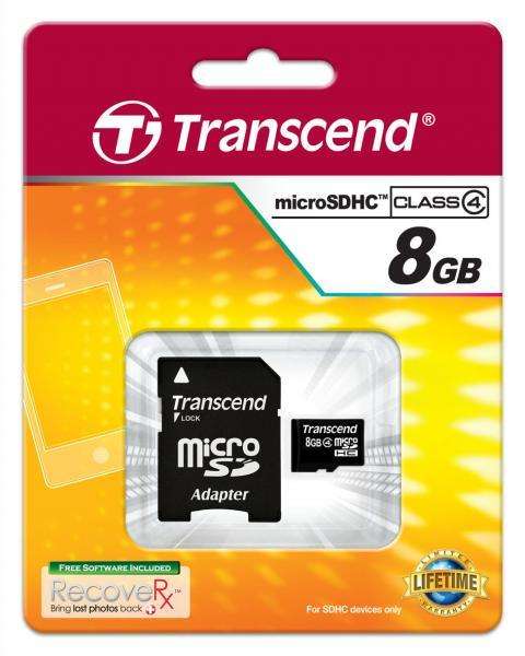 Transcend MircoSDHC Class 4 Memory Cards