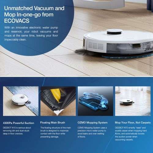 Ecovacs Deebot N10 Robot Vacuum Cleaner Brand New Sealed