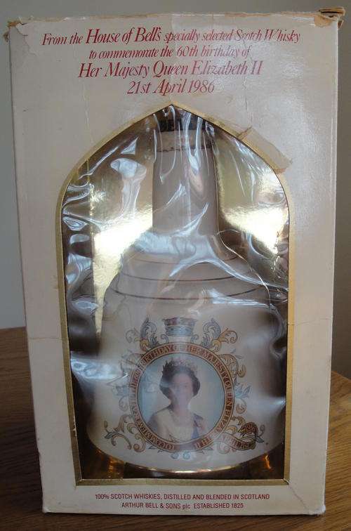 Bells Wade Decanter - Queen Elizabeth II 60th Birthday