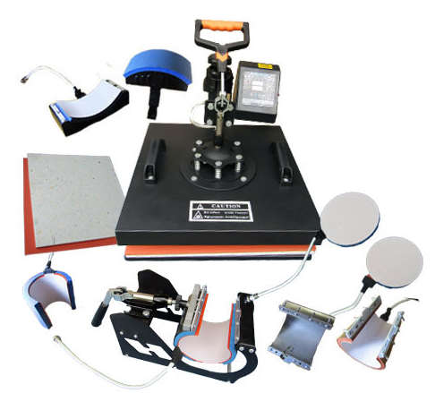 Heatware MT8E Heat Press, with Extended Flat and All 7 3D Shape Press