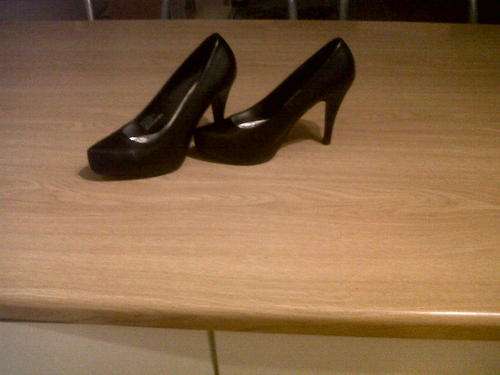 Zoom Platform Patent Leather Heels - Size 4