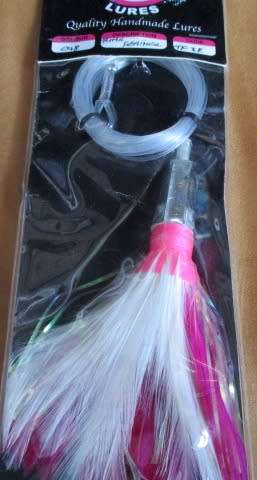 Tuna Feathers Rigged - Pink and White