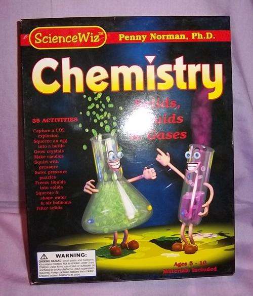 A CHEMISTRY SET, SOLIDS, LIQUIDS AND GASES, AGES 5-10