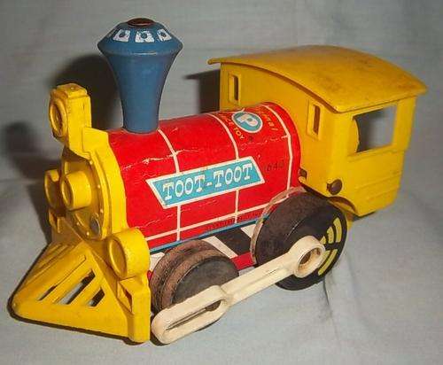 A RARE 1960'S TOOT - TOOT PULL ALONG TRAIN BY FISHER PRICE TOYS