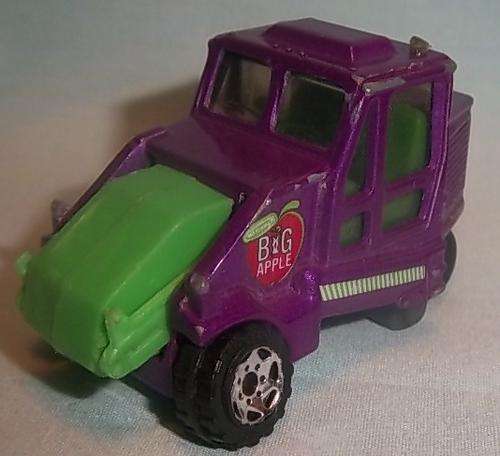 A PURPLE BIG APPLE STREET CLEANER BY MATCHBOX 1999