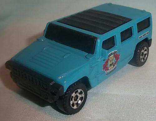 A BLUE HUMMER H2 SUV CONCEPT BY MATCHBOX 2002