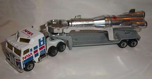 A KENWORTH NASA TRUCK WITH TRAILER AND LOAD BY MATCHBOX