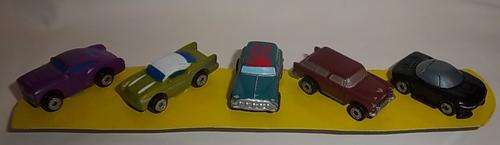 SET OF X5 MICRO MACHINE CARS, UNPLAYED WITH