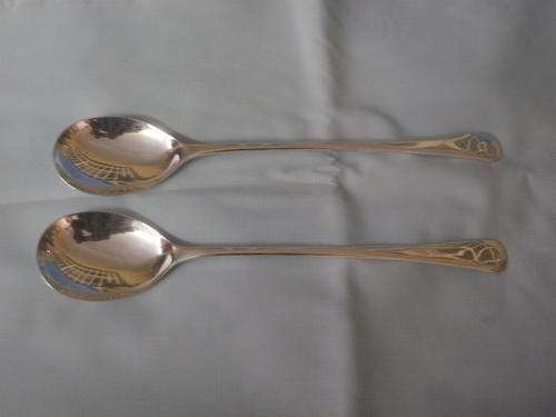 PAIR EPNS SALAD SPOONS