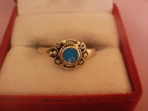 Silver Ring with a Blue stone
