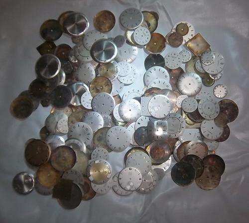 HUGE LOT OF 204 VINTAGE WRIST WATCH DIALS, NEW OLD STOCK