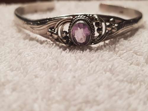 925 Silver Amethyst Bracelet