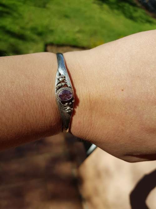 925 Silver Amethyst Bracelet